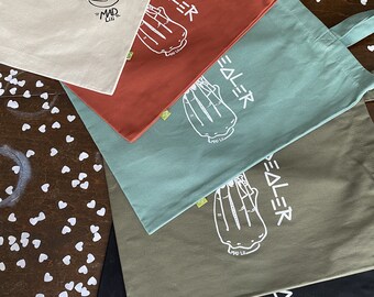 Tote Bag LOVE DEALER illustration de Mad Lili