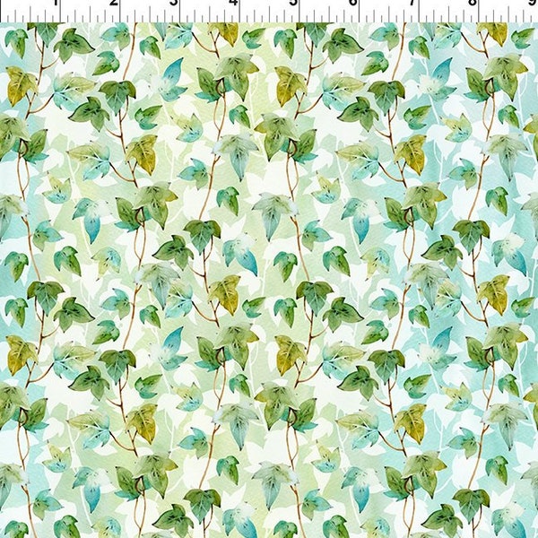 CLEARANCE! Patricia Leaves-In the Beginning Fabric #5-PAT-1- BTY -Flat rate Shipping