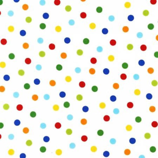 Primary Colors Dot -Geometric Remix Dots-Robert Kaufman-12136204-BTY-Flat Rate Shipping