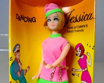 Vintage 1970's Topper Dawn "Dancing Jessica" Doll & Box...Beautiful!