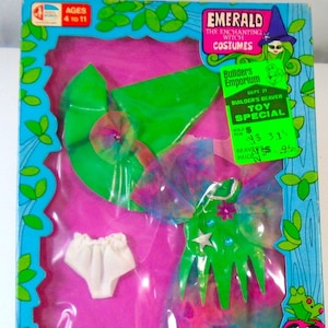 Vintage 1972 Girl's World /Amsco "Emerald The Enchanting Witch" Doll Costume #1017 "Morning Mist" NRFB...Beautiful!