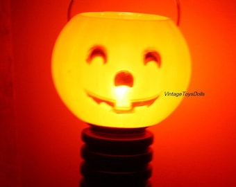 Vintage 1970's Halloween Jack-O-Lantern Light-Up Blow Mold