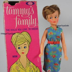 Vintage 1963 Ideal Toys Hard-To-Find &quot;Tammy&#39;s Mom&quot; Doll & Original Box...Tammy Doll Family