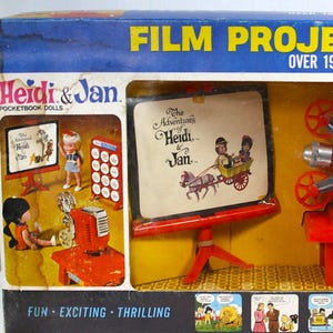 Vintage 1966 Remco Heidi & Jan Pocketbook Dolls 