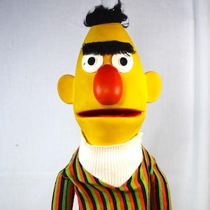 Vintage 1974 Child Guidance  Sesame Street &quot;Bert&quot; Hand Puppet ...Jim Henson Muppets!