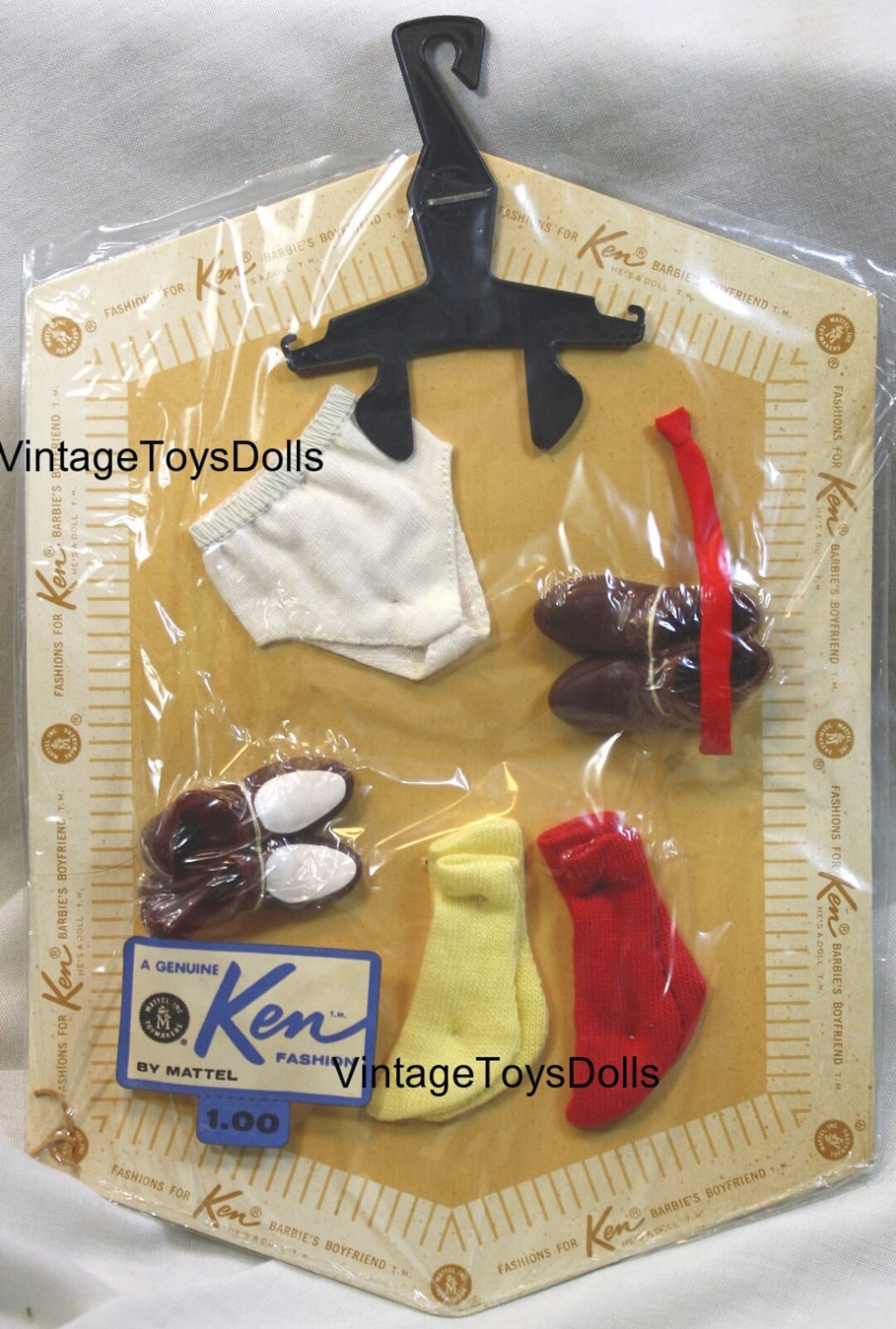 ken ken出品。 Original Vintage Ken Doll Fashion Accessory Pack 1961 MOC- Barbie