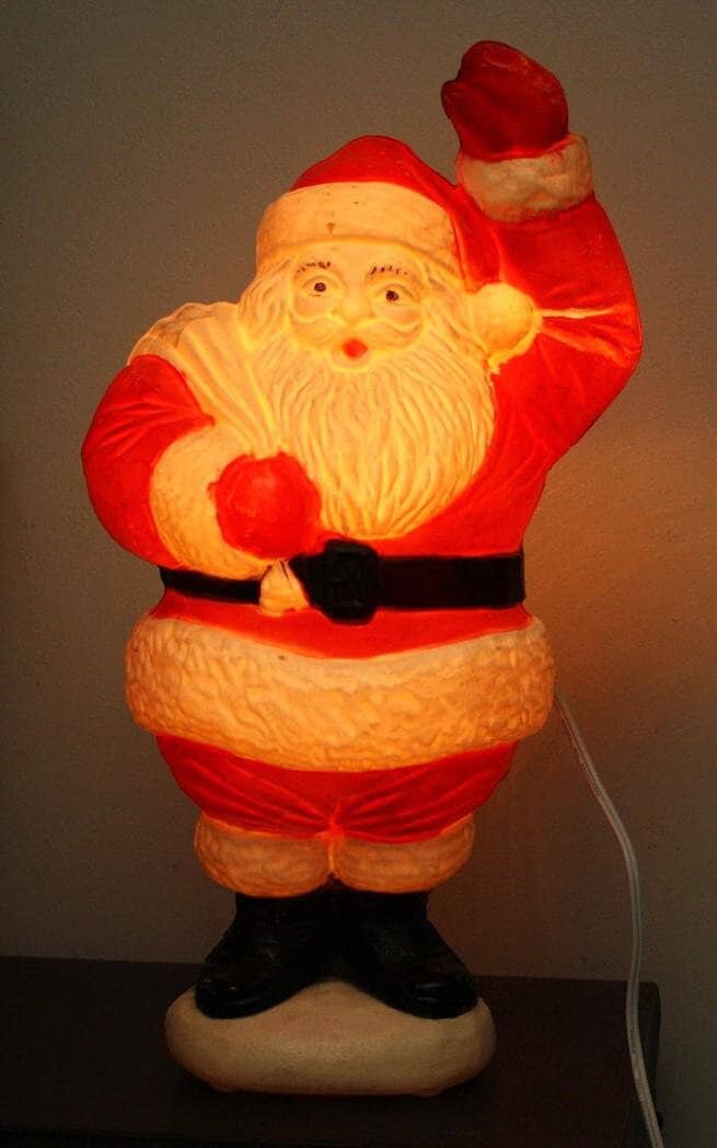 Santa Claus ランプ Xmas ライト christmas 置物 レア Vintage Light up Santa Claus - Etsy