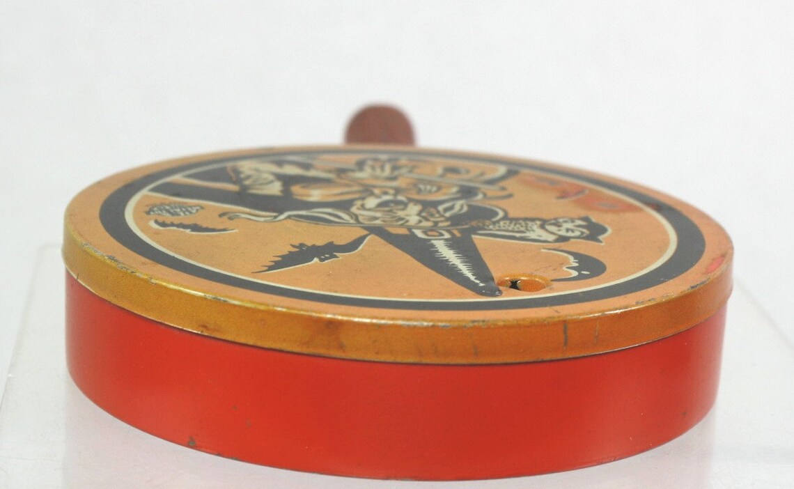 Vintage early 1960's Halloween Tin Rattle Noise Etsy