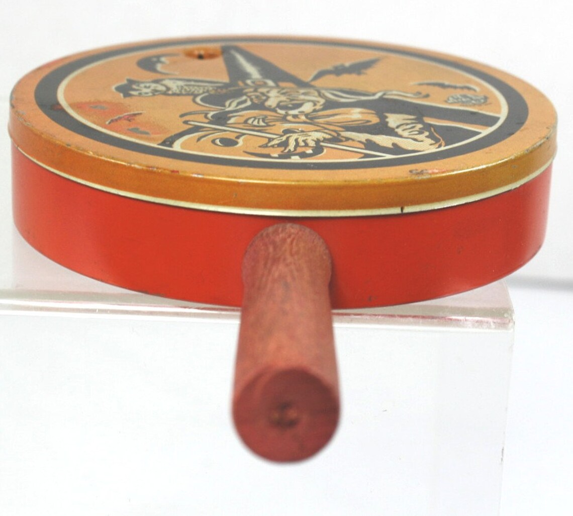 Vintage early 1960's Halloween Tin Rattle Noise Etsy