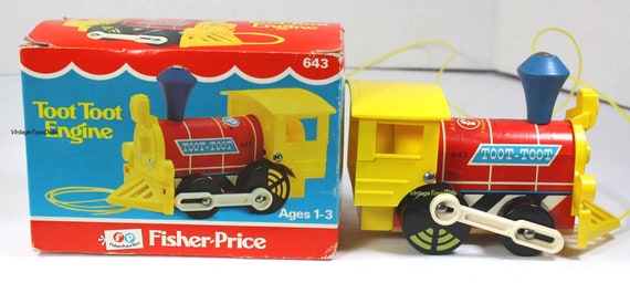 Vintage 1980 Fisher Price Toot Toot Engine Toy | Etsy