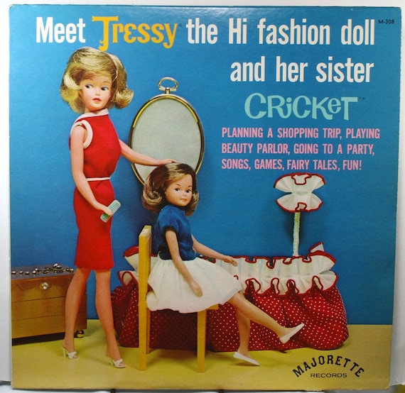 Vintage 1965 "Tressy & Cricket Doll Record Album" Majorette Records Fashio Dolls-Kids LP