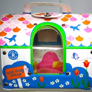 Vintage 1966 Mattel &quot;Liddle Kiddles Kottage&quot; Doll House Carrying Case...Adorable!