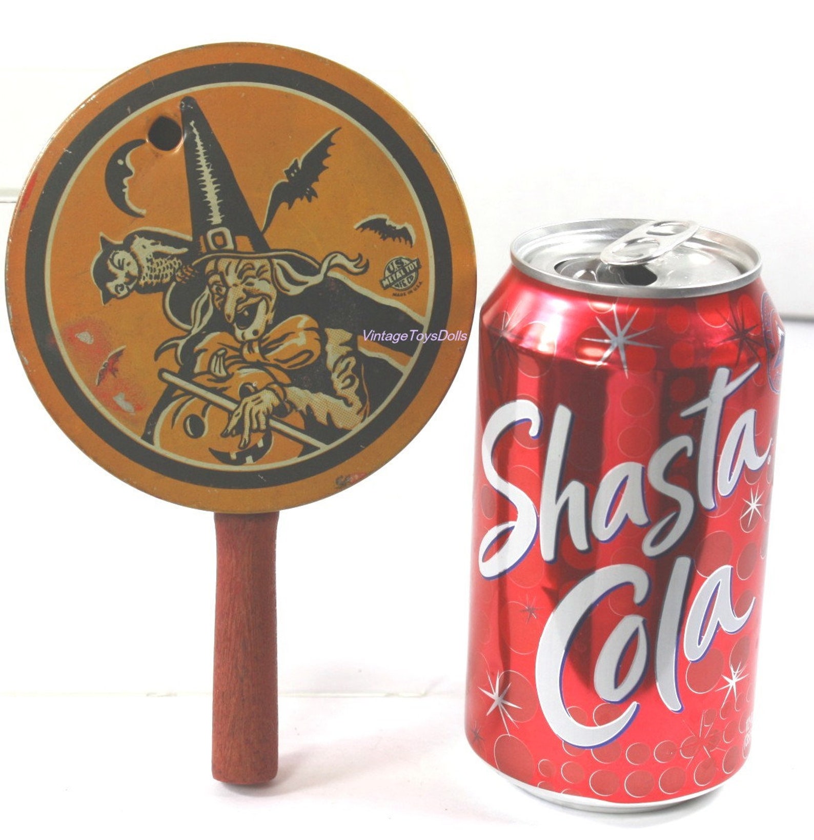 Vintage early 1960's Halloween Tin Rattle Noise Etsy