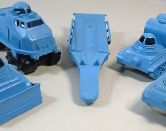 Vintage 1962 Marx "Operation Moon Base" Space Playset Vehicles Group