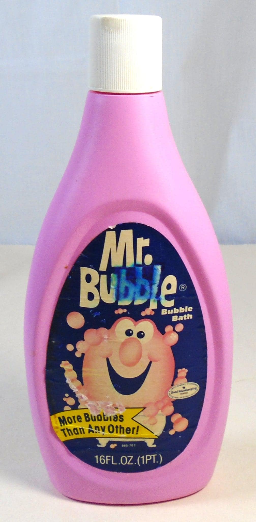 Vintage 1987 Hard-To-Find "Mr. Bubble" Liquid Bubble Bath In Original Bottle....Has Contents!