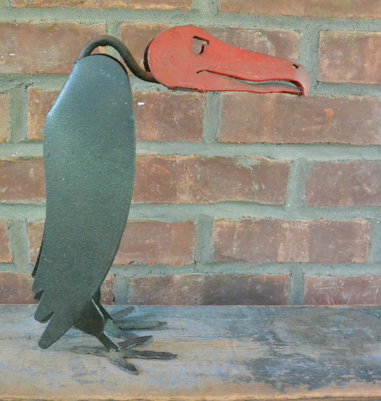 Free Standing Whimsical Steel Vulture Garden and Home Art Etsy