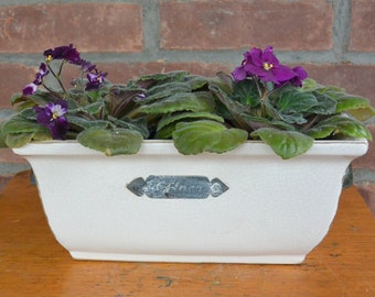 Ceramic Planter Tray with Handles; Portugal