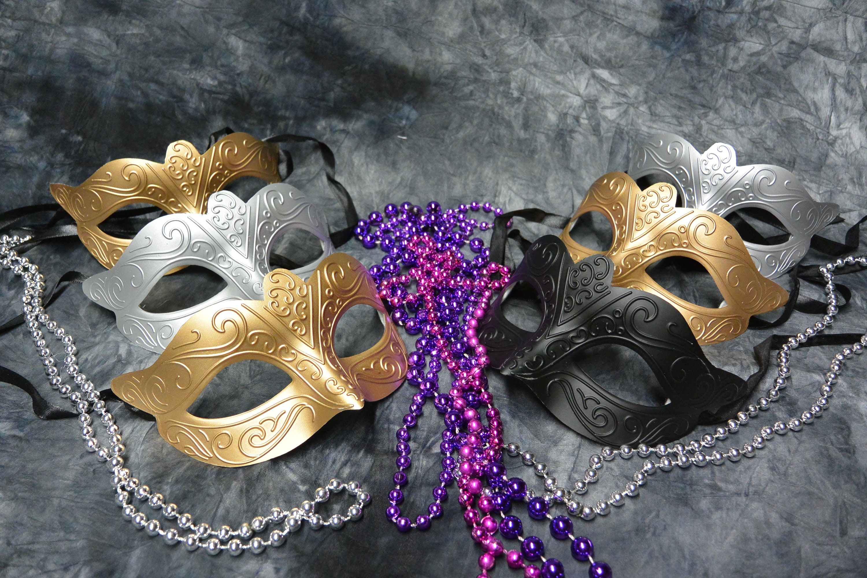 Paper Mache Masks for Mardi Gras Masquerade, 10 Blank Designs for Decorating  (16 Pack) 