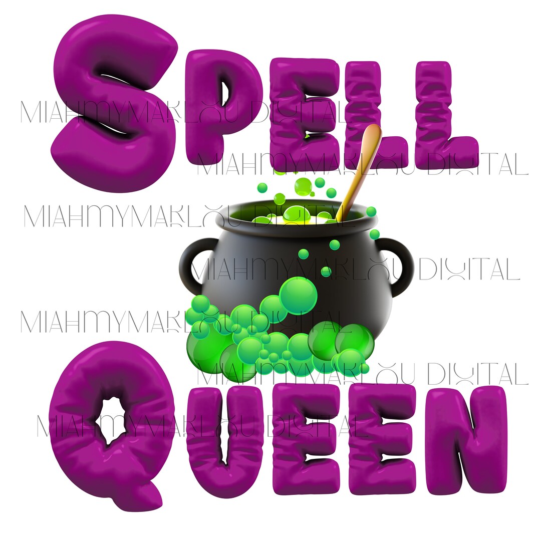 Spell Queen Digital Spell PNG Sublimation Etsy