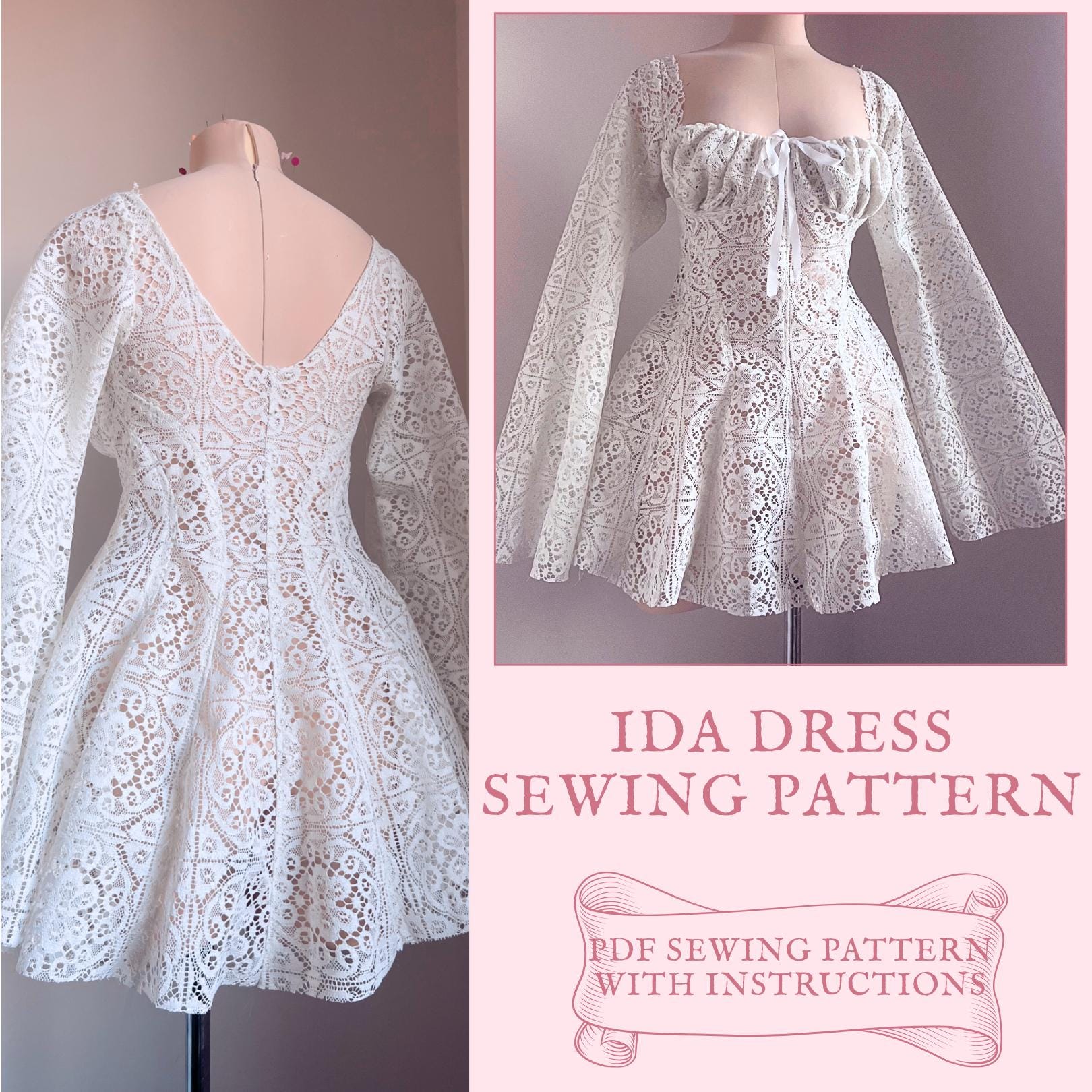The Ida Dress PDF Sewing Pattern Sizes 2-28 - Etsy
