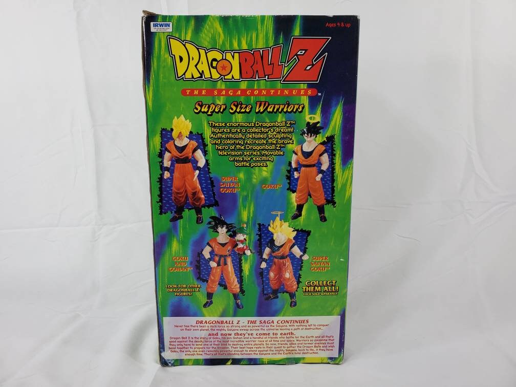 DRAGON BALL Z VTG. GOKU Super Warriors The Saga Continues 1998 Irwin NIP