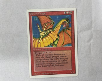 MTG Revised Edition Red Card Lot x2 Shivan Dragon Magic - Etsy