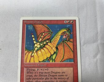 MTG Revised Edition Red Card Lot x2 Shivan Dragon Magic - Etsy