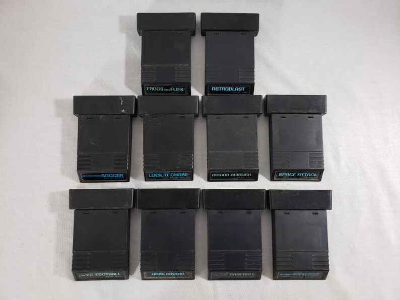 Vintage Atari 2600 Game Cartridge Lot x10 Tron Etsy