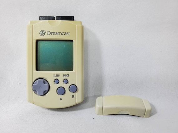 Official Sega Dreamcast VMU Memory Card HKT-7000 W/ CAP in Good Condition  slight Cosmetic Imperfection 