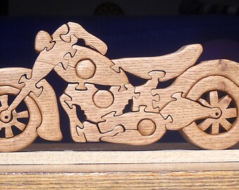 Wooden Motorcycle Puzzle Triumph Edition