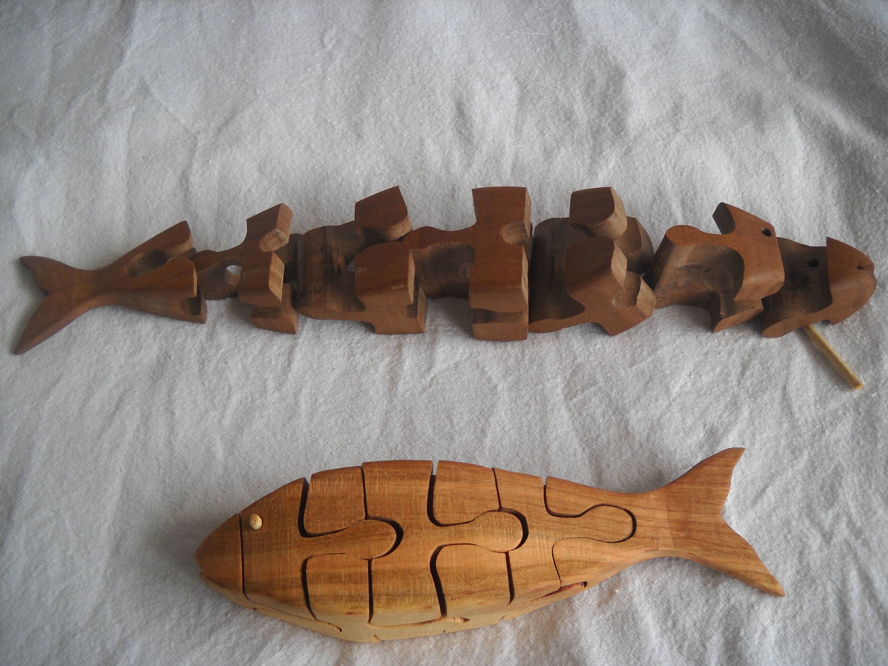 Wooden fish store puzzle