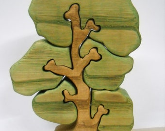 Wooden Tree Puzzle in Colour