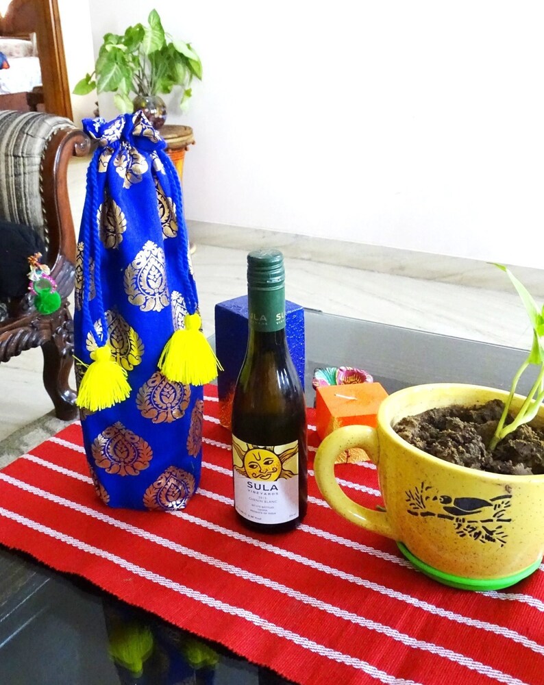 SALE! Colourful Bottle bag,long drawstring pouch,wine champagne Gift pouch,Handmade Gift bag,Gift pouches,Bottle case,Wine gift pouch