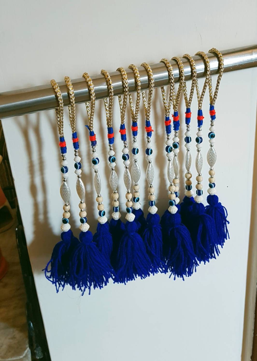 Beaded Tassel Window Curtain Decoration Set of 12 Boho Home Etsy