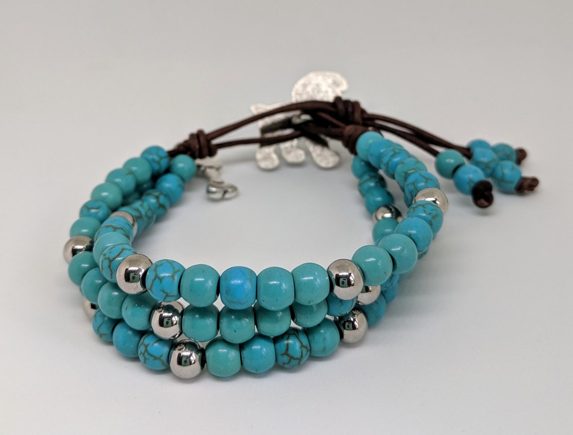 Dog Lover Gift Turquoise Dog Bracelet Puppy Jewelry | Etsy