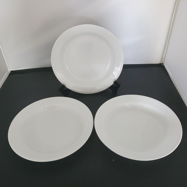 Corelle Rimmed Soup Salad Bowls in Winter White ~ Set of 3 ~ 8 1/2" wide by 1 1/4" deep