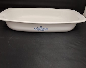 Corning Ware P-21 Open Roaster Cornflower Lasagna Roasting Pan