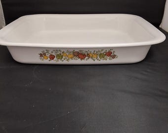 Corning Ware Large Roasting, Lasagna, Baking Pan A-76-b Made in Canada SPICE O' LIFE  ~ Spice Of Life