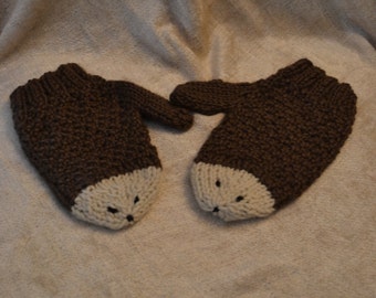 Mittens, Knitted Kids Mittens, Kids Mittens, Animal Mittens, Hedgehog Mittens, Knitted Mittens, Childrens Mittens, Knitted Children Gloves