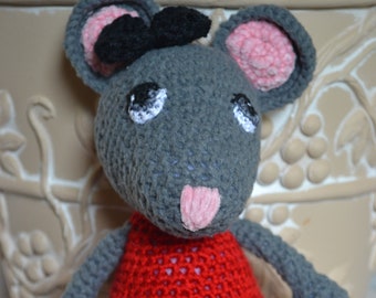 Amigurumi Mouse, Crocheted Mouse, Stuffed Mouse, Handmade Mouse, Minnie Mouse, Crocheted Stuffed Animal, Crocheted Doll, Crocheted Toy