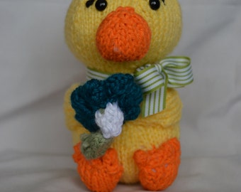 Hand Knit Duck, Knitted Duck, Amigurumi Duck, Duck Toy, Stuffed Duck, Stuffed Animal, Handmade Duck, Handmade Toy, Duck, Toy Duck, Ducky