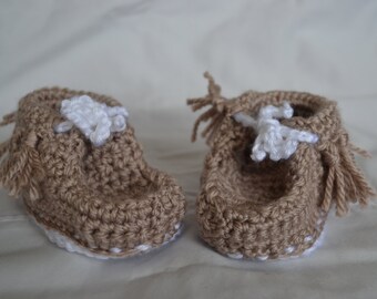 Baby Moccasins - Baby Booties - Slippers - Newborn - Infant - Baby Shower Gift - Baby Shoes - Shoes - Hand Knit Slippers