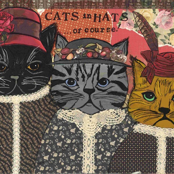 Chats en chapeaux, bien sûr