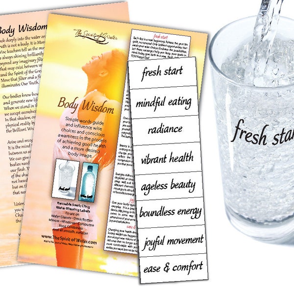 Body Wisdom Water Blessings Labels