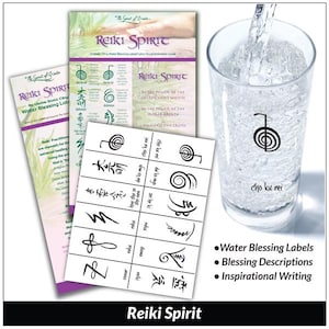 Reiki Spirit Water Blessing Labels