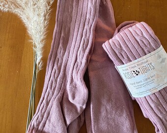 cream cable knit tights baby