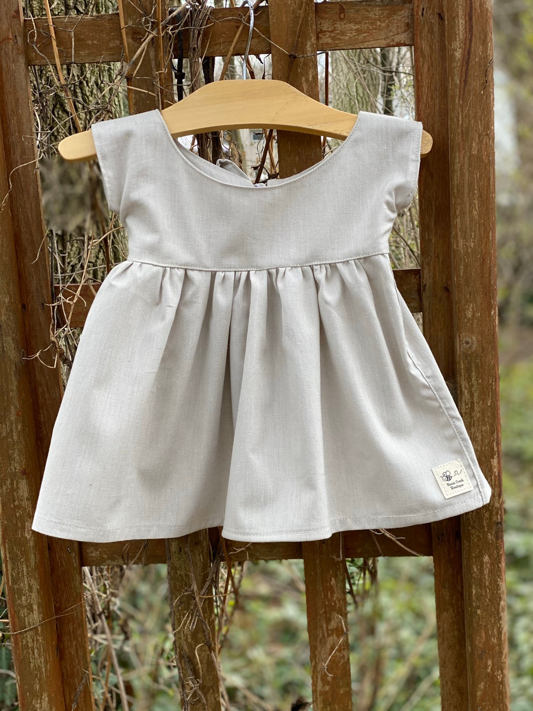 Asher Gray Baby Dress Baby 100 Cotton Dress Baby Summer Etsy UK
