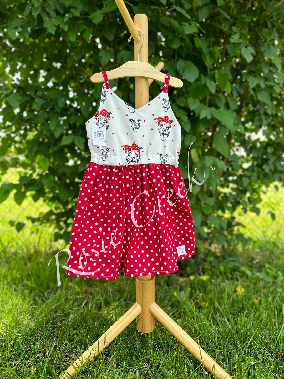 Pitbull Dog Baby Dress GSP 100 Cotton Dress Baby Toddler Girls Summer