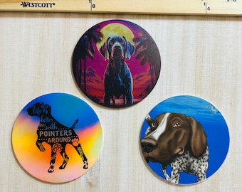 Posavasos GSP ~ Regalo de Braco Alemán de Pelo Corto ~ Posavasos de bebida para perros ~ posavasos de goma suave ecológicos