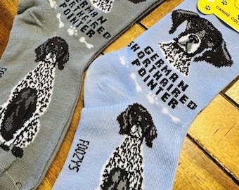 German Shorthair Pointer Dog Socks  Canine Collection gsp dog socks